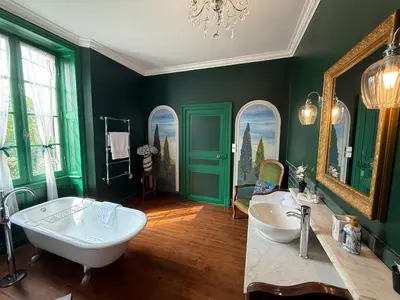 Salle de bains dans l'établissement La Maison de Maître Chagnon Aumagne