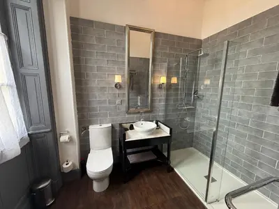Salle de bains dans l'établissement La Maison de Maître Chagnon Aumagne