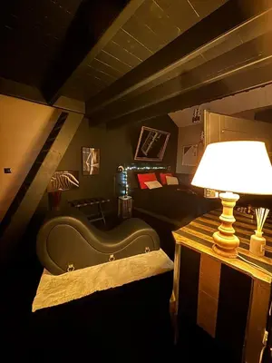 Télévision ou salle de divertissement dans l'établissement Love Room L'Entre Nous