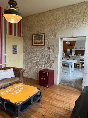 Coin salon dans l'établissement Villa Meunière