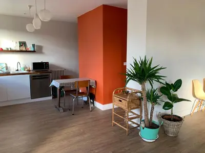 Cuisine ou kitchenette dans l'établissement La villa du Moulin