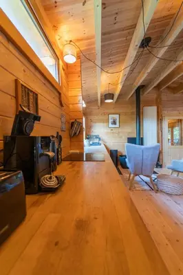 Coin salon dans l'établissement Le Chalet de Limbre