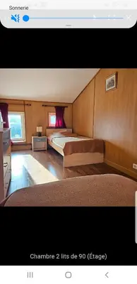 Un ou plusieurs lits dans un hébergement de l'établissement Gîte de l'aliger