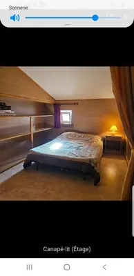 Un ou plusieurs lits dans un hébergement de l'établissement Gîte de l'aliger