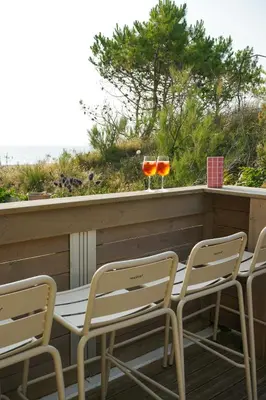 Balcon ou terrasse dans l'établissement Appartement vue mer - Châtelaillon-Plage - Maison Eole