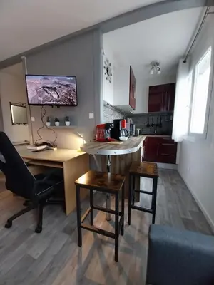 Cuisine ou kitchenette dans l'établissement Studio Beauséjour