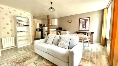 Cuisine ou kitchenette dans l'établissement Appartement 1 chambre avec terrasse