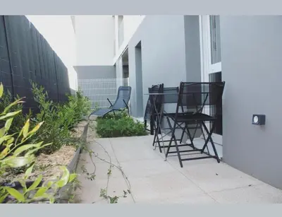 Balcon ou terrasse dans l'établissement T2 Cosy avec Terrasse et Jardinet