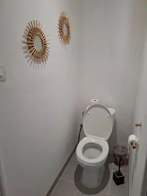 Salle de bains dans l'établissement Ô Bon Cru, Meublé de tourisme