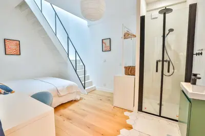 Un ou plusieurs lits dans un hébergement de l'établissement Architectural #Jardin #11pers