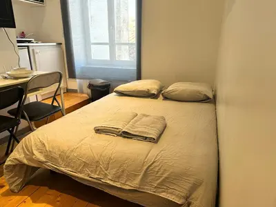 Un ou plusieurs lits dans un hébergement de l'établissement ღ La Capsule - Studio Plein Centre, Vieux Port