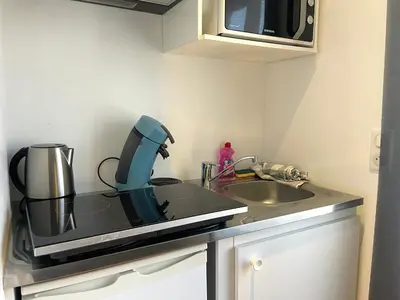 Cuisine ou kitchenette dans l'établissement ღ La Capsule - Studio Plein Centre, Vieux Port