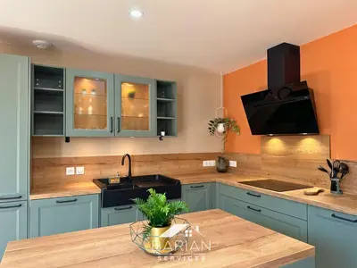 Cuisine ou kitchenette dans l'établissement La Maévague - Villa 4 étoiles - Voyage entre mer et monde