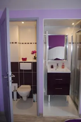 Salle de bains dans l'établissement Le Clos des Oiseaux
