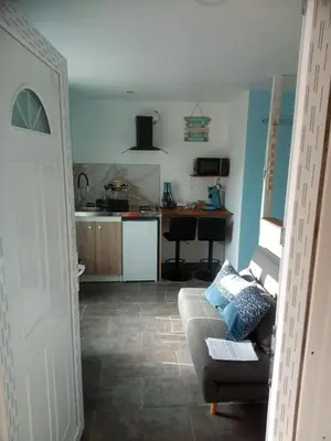 Cuisine ou kitchenette dans l'établissement Studio thème Oléron à Valdivienne