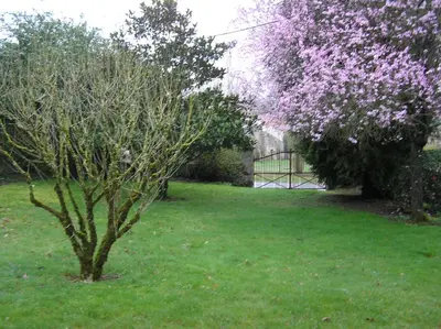 Jardin de l'établissement Maison de campagne rustique et confortable