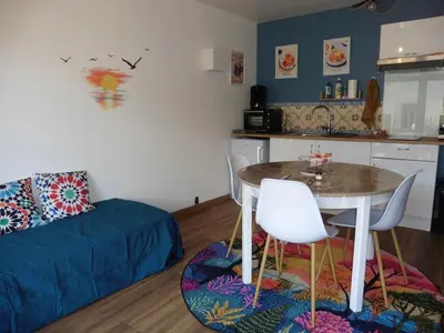 Cuisine ou kitchenette dans l'établissement Gîte 3 La vigne est belle pour 1 à 3 personnes