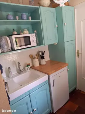 Cuisine ou kitchenette dans l'établissement Gîte du vieux puits