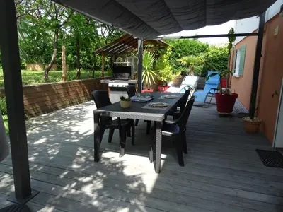 Balcon ou terrasse dans l'établissement Le jardin de Brigitte