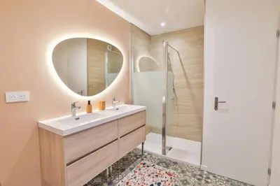 Salle de bains dans l'établissement La Foudrerie #Climatisation