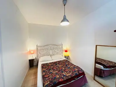 Un ou plusieurs lits dans un hébergement de l'établissement Maisonnette cosy à Fouras, proche plage et centre, 2 pers - FR-1-709-88