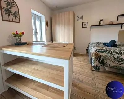 Un ou plusieurs lits dans un hébergement de l'établissement L'Oasis by Cozylife - Centre Ville