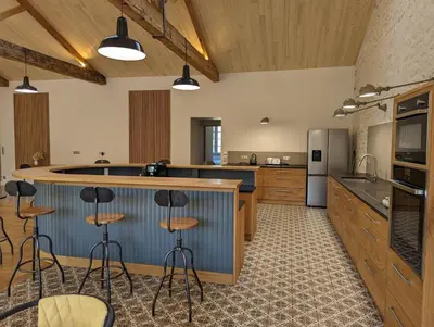 Cuisine ou kitchenette dans l'établissement Maison Prunier