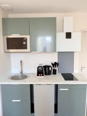 Cuisine ou kitchenette dans l'établissement La Bressuiraise