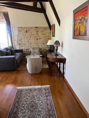 Coin salon dans l'établissement Appartement dans Château exceptionnel