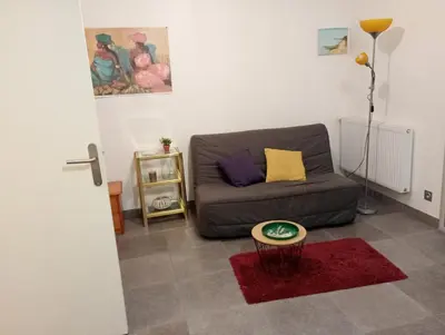 Coin salon dans l'établissement Clos des jardins