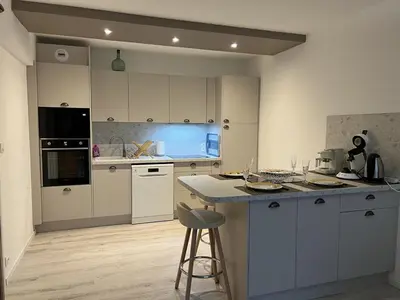 Cuisine ou kitchenette dans l'établissement ღ La Perle Marine - Vue sur le lac avec parking