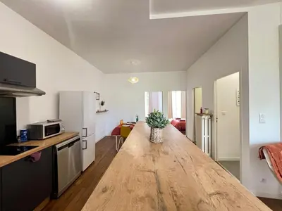 Cuisine ou kitchenette dans l'établissement Magnifique T3 en plein centre ville de Poitiers