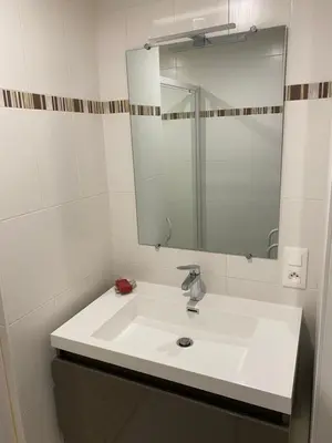 Salle de bains dans l'établissement La chambre solaire à la ferme