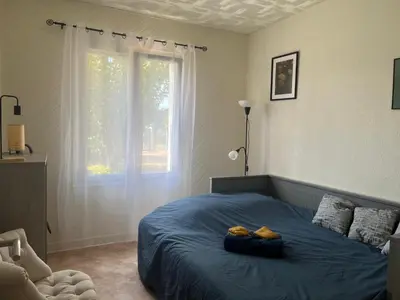 Un ou plusieurs lits dans un hébergement de l'établissement Maison Cosy Retour de plage