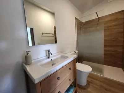 Salle de bains dans l'établissement Gîte de Vouhé