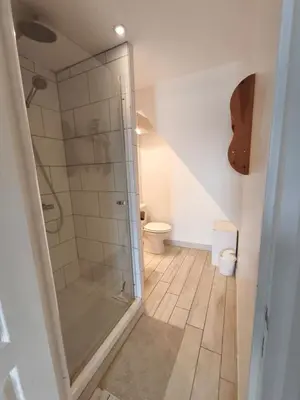 Salle de bains dans l'établissement Gîte de Grange
