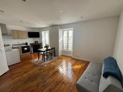 Cuisine ou kitchenette dans l'établissement STUDIO 2 face au donjon