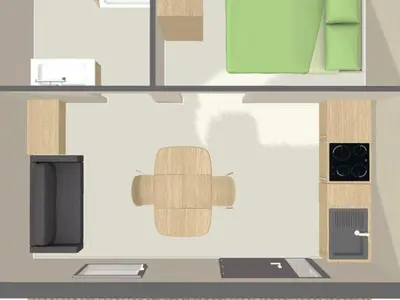 Plan de l'établissement Chalet confortable avec terrasse pour 2 personnes - API-1-52-559