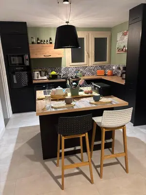 Cuisine ou kitchenette dans l'établissement Chez Emma