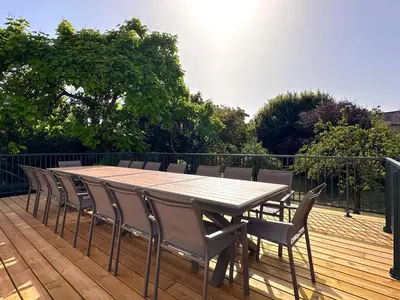 Balcon ou terrasse dans l'établissement Gite Le 14-16