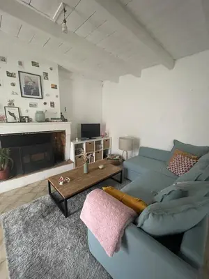 Coin salon dans l'établissement Maison entre terre et mer