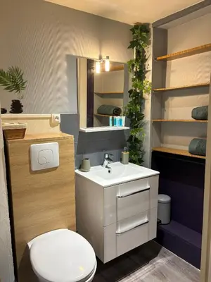 Salle de bains dans l'établissement L'olivier - Futuroscope