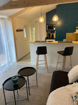 Cuisine ou kitchenette dans l'établissement Studio charmant