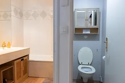 Salle de bains dans l'établissement appartement à côté du futuroscope,avec wifi