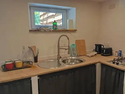 Cuisine ou kitchenette dans l'établissement Studio mezzanine chez des mushers