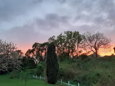 Lever ou coucher de soleil vu de l'appartement ou à proximité