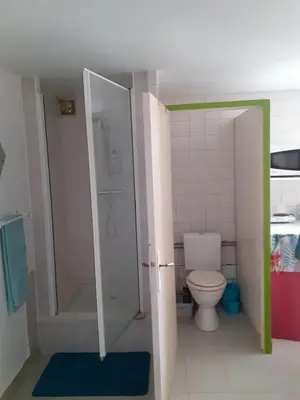 Salle de bains dans l'établissement Détente au bord de la rivière