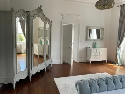 Un ou plusieurs lits dans un hébergement de l'établissement Chateau de Minargent