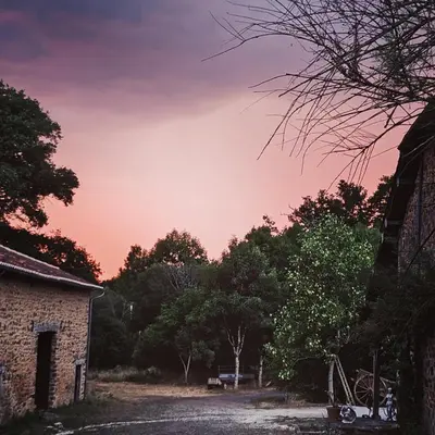 Lever ou coucher de soleil vu de la maison de vacances ou à proximité