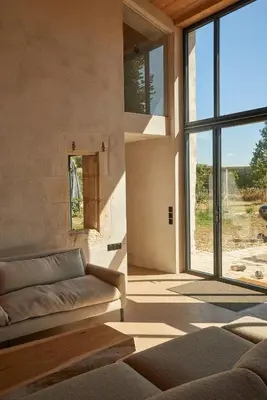 Coin salon dans l'établissement Restored Farm Estate Near Atlantic Coast France